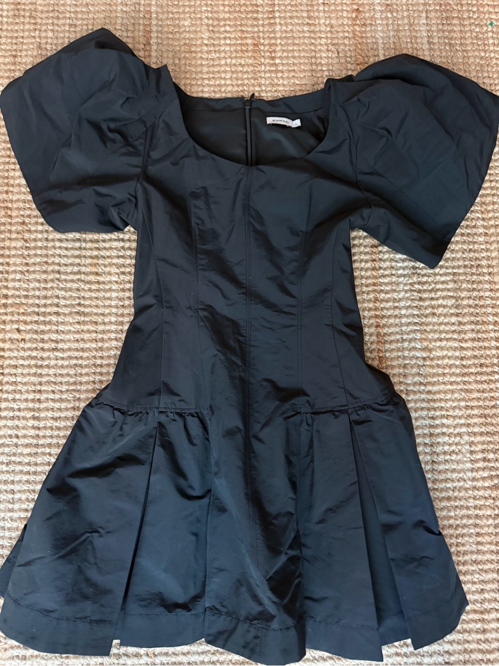 Simkhai Hattie pleated cotton-blend faille mini dres